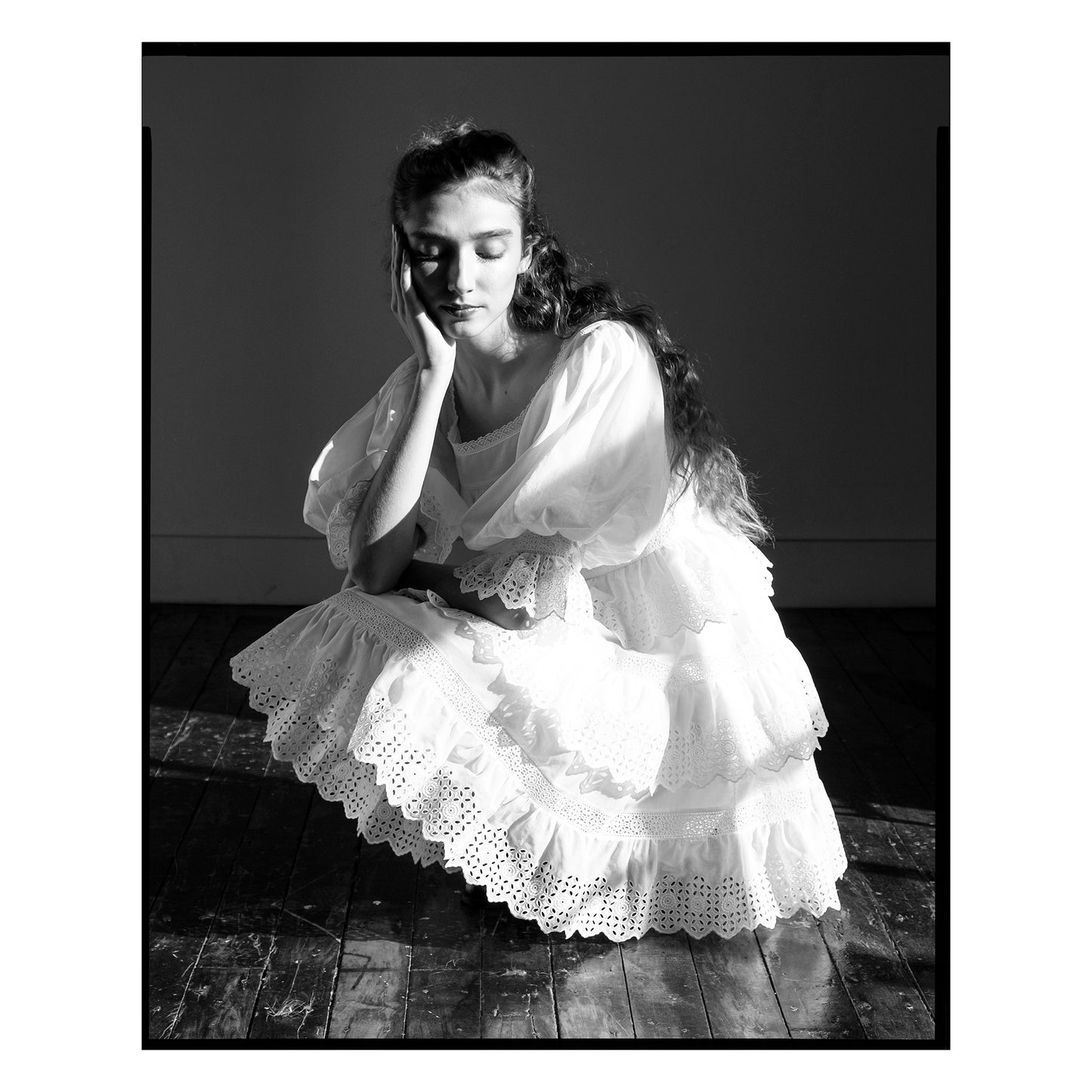 Ivory Broderie Anglaise Mini Tiered Dress