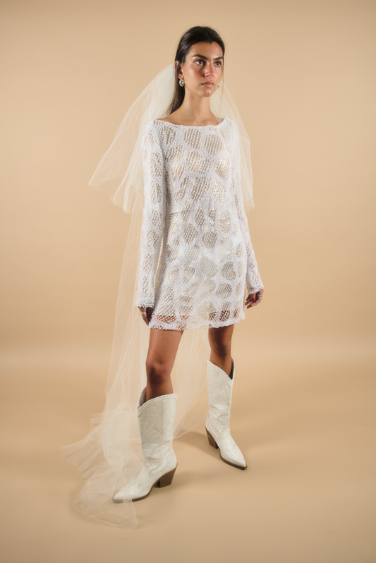 Merengue off-white tulle bridal veil by Théoro