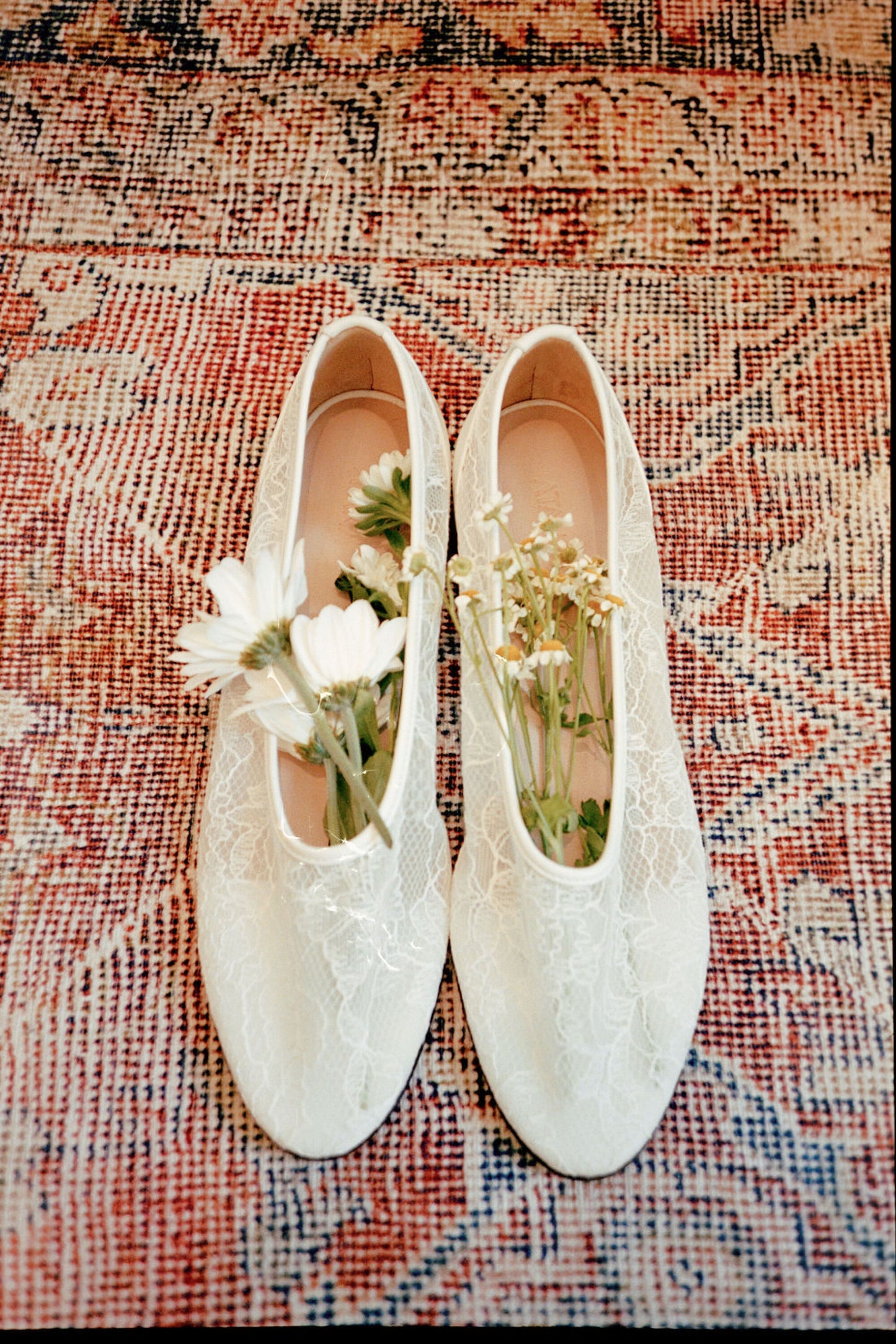 Mesh Ballerina with White Lace Embroidery