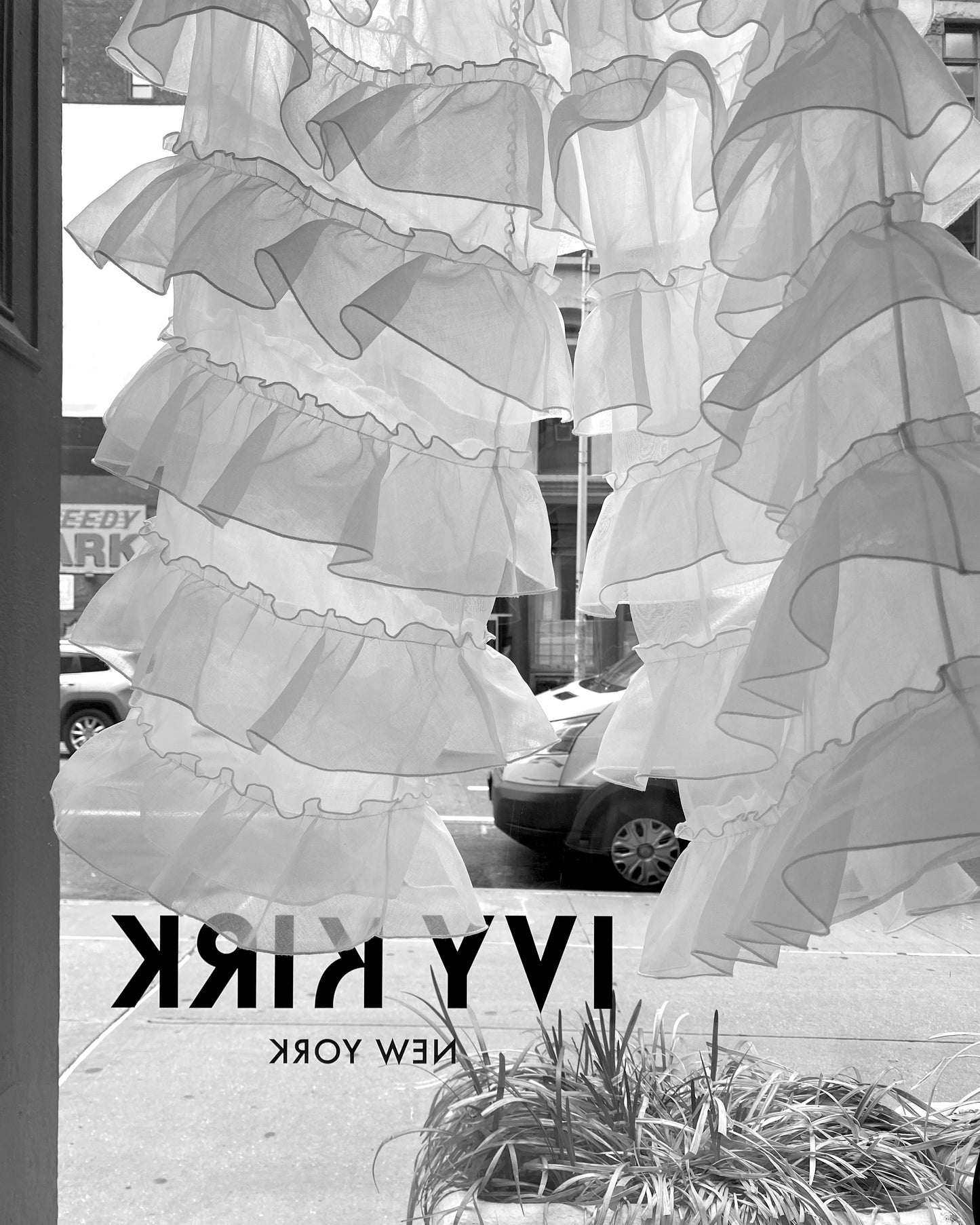 White Organdy Tie Waist Ruffled Pant